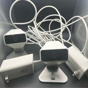 2 Xfinity Home Security Cameras – Indoor/Outdoor, Live Talk, Used